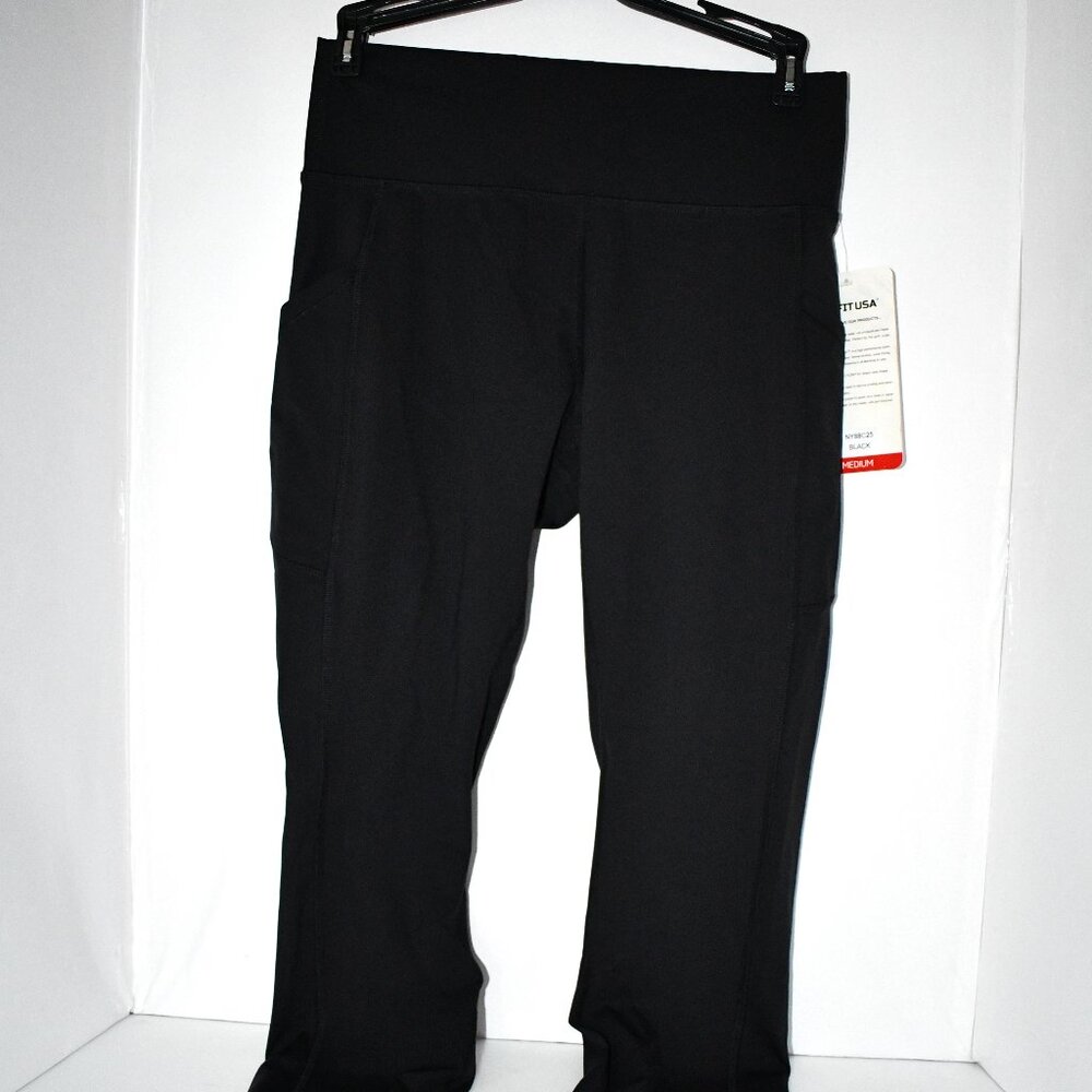 Fit USA Leggings 25” in Black Size: Large #NY88C25 NWT Details: Nylon/Lycra Side